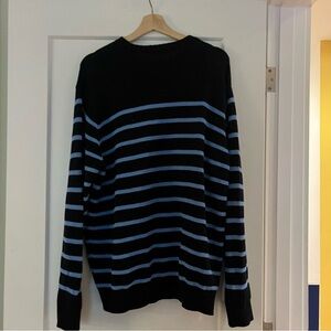 Brandy Melville 💯 Cotton Oversized Blue Roadrunner Striped Sweater